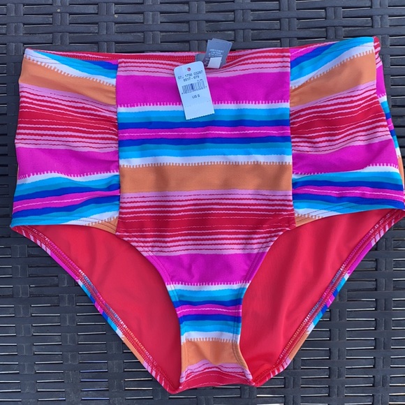 Aerie High Waisted Striped Bikini Bottoms - Picture 10 of 11